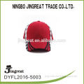 Red Unique Design Racing Flame 100%cotton puff embroidery Baseball Cap